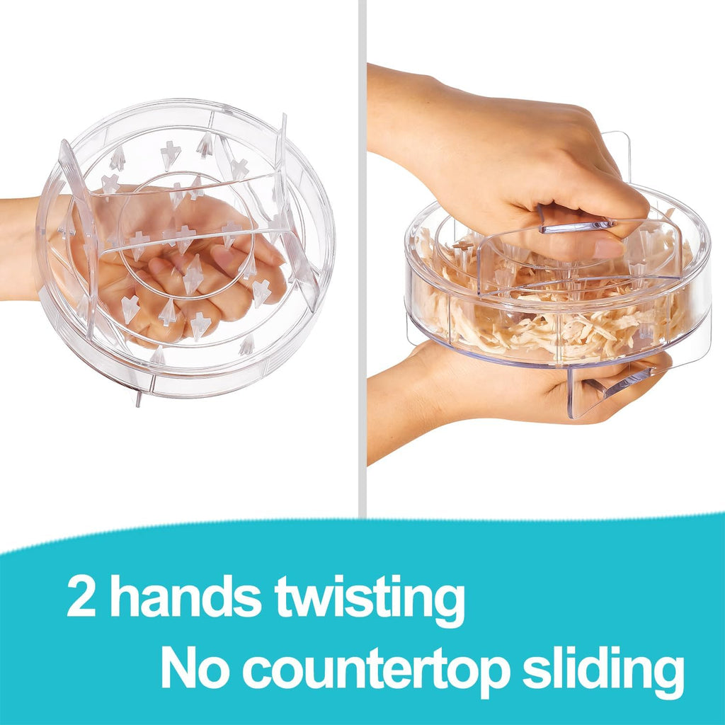 Chicken Shredder - Clear Chicken Shredder Tool Twist, Meat Shredder Tool Twist, Chicken Breast Food Shredded Tool Twist Machine for Dog and Cat Food Meal Prep