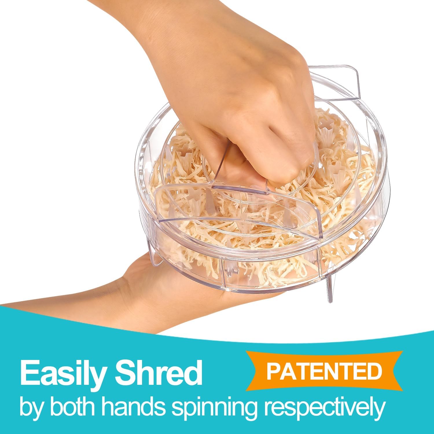 Chicken Shredder - Clear Chicken Shredder Tool Twist, Meat Shredder Tool Twist, Chicken Breast Food Shredded Tool Twist Machine for Dog and Cat Food Meal Prep